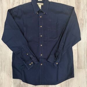 Elegant Navy Button-Down Shirt